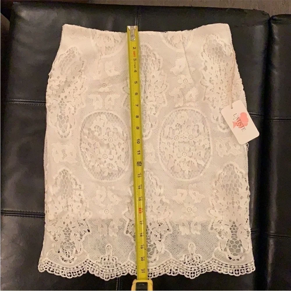 L'ATISTE Elegant Lace Top with Matching Skirt - Picture 11 of 13